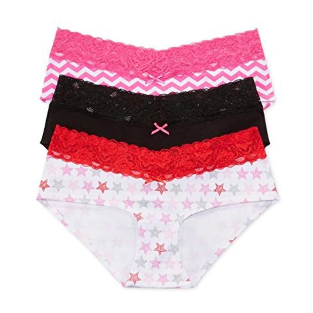 Jenni Womens Wide Lace Hipster Size L